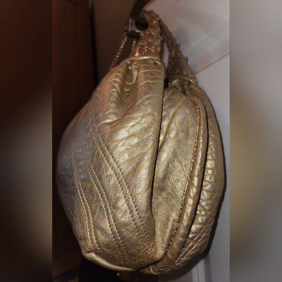 Vintage 100% Authentic Fendi Gold Holographic Textured Nappa Leather Spy Bag - Picture 5 of 16